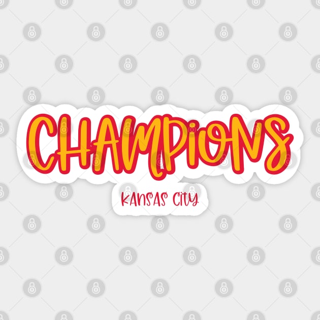 Kansas City Champions Sticker by Pink Anchor Digital